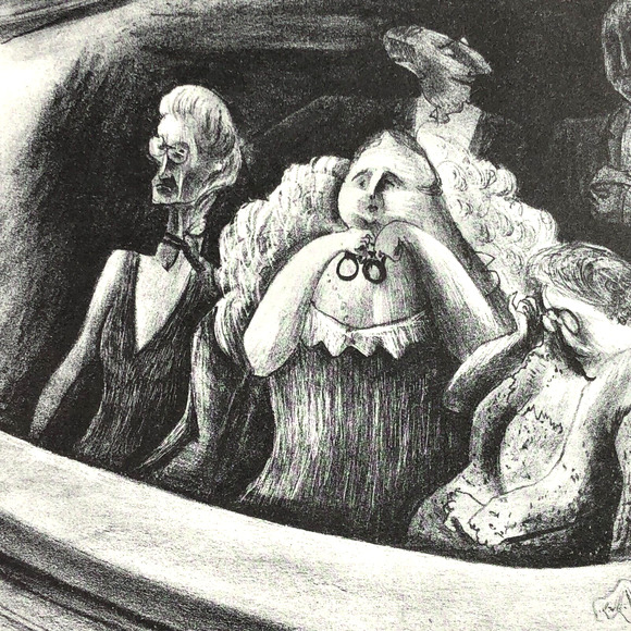 Adolf Dehn Beethoven's Ninth Symphony 1930s Art Print Treasury Collection Sketch - Picture 3 of 10